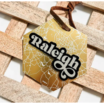Raleigh Gold Metal Ornament