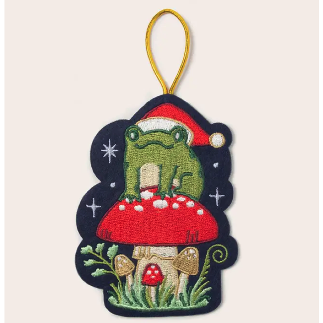 Seltzer Goods Frog Mushroom Ornament