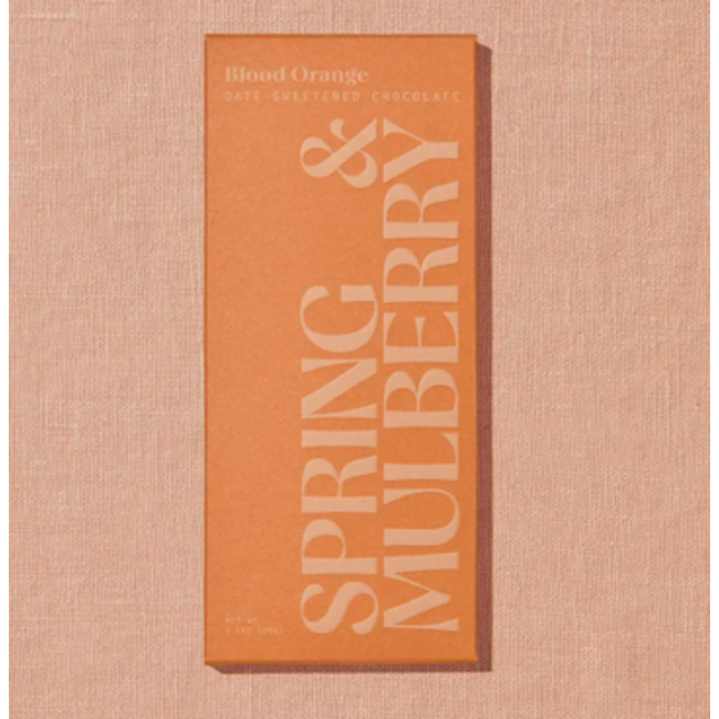 Spring + Mulberry Spring + Mulberry 2.1oz - Blood Orange Date-Sweetened Dark Chocolate