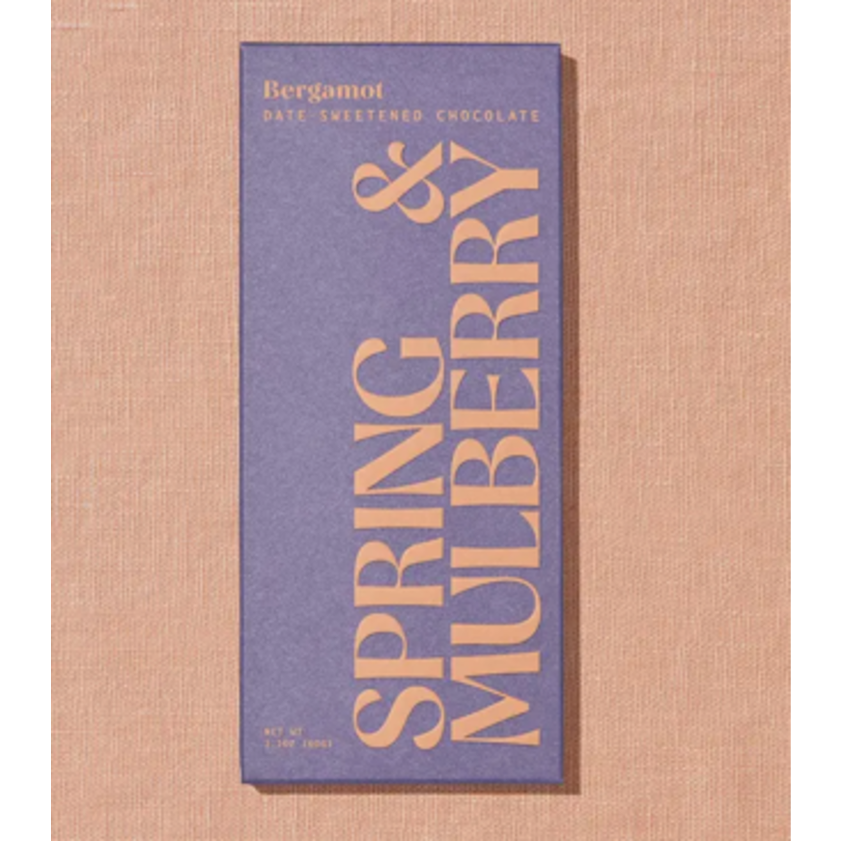 Spring + Mulberry Spring + Mulberry 2.1oz - Bergamot Date-Sweetened Dark Chocolate