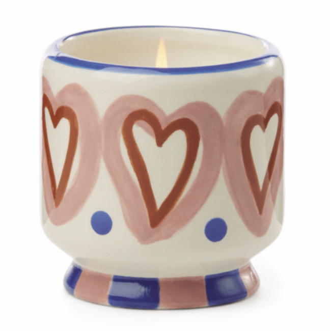 A Dopo Candle 8oz Hearts - Rosewood Vanilla
