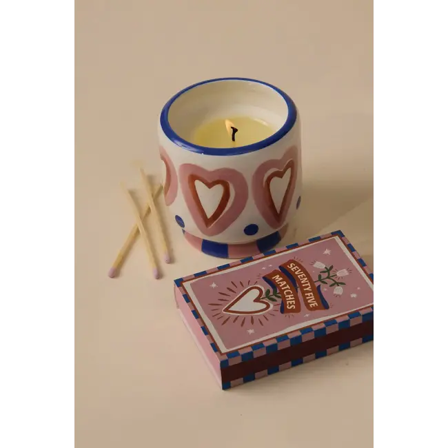 A Dopo Candle 8oz Hearts - Rosewood Vanilla