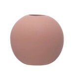 Stoneware Round Vase Pink Latex Glaze
