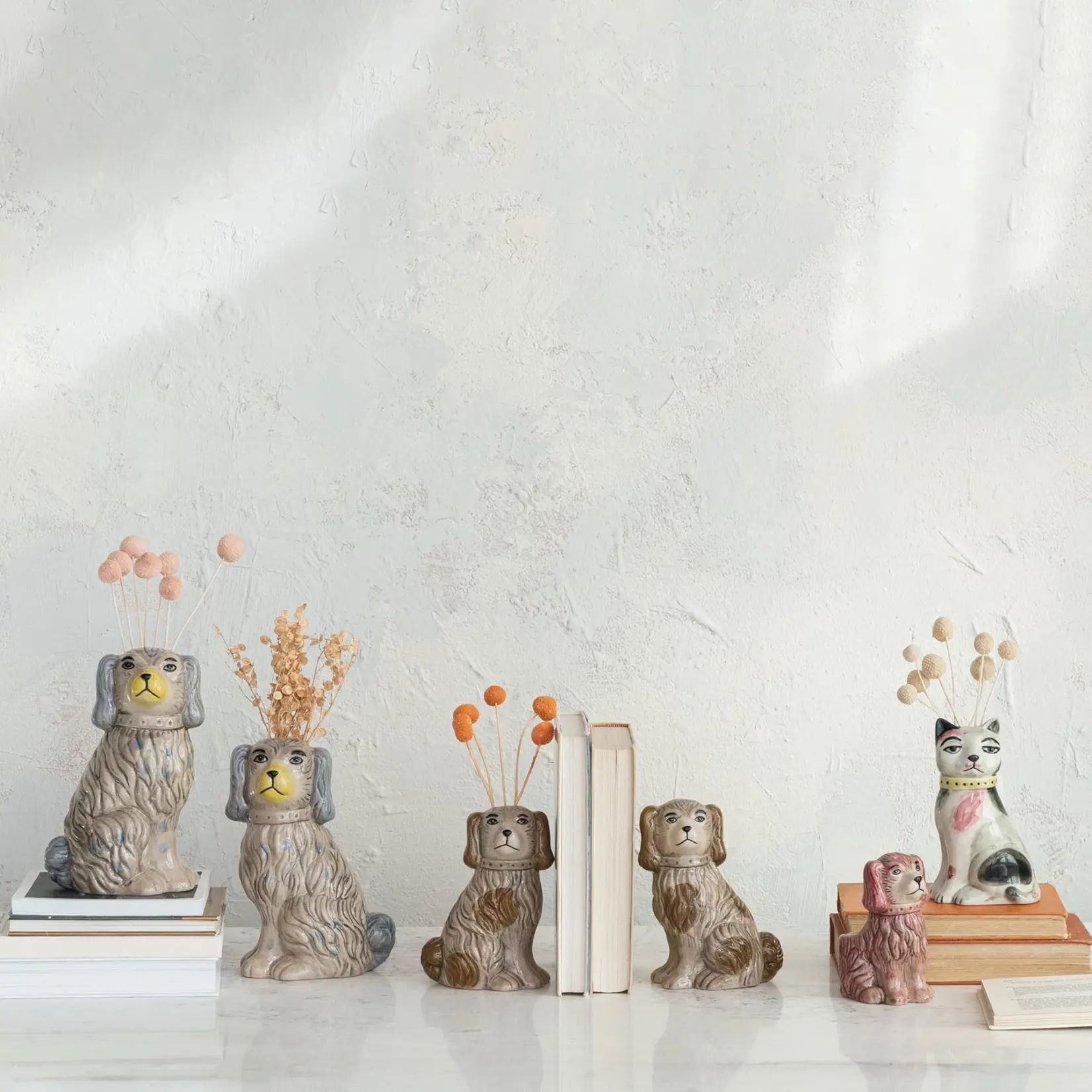 Stoneware Cat Vase