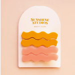 Wavy Hair Clips - Pink Mango