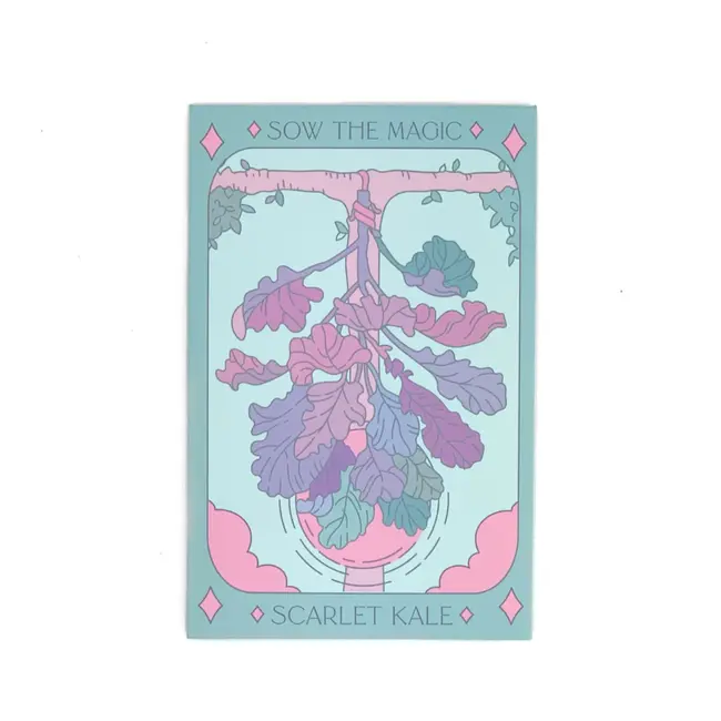 Sow the Magic Tarot Garden + Gift Seed Packet Scarlet Kale