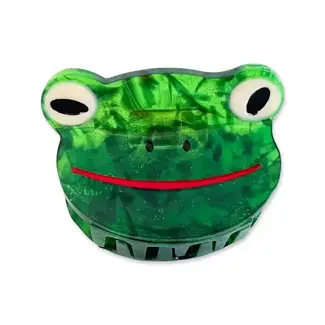 Jenny Lemon Hair Claw - Mini Frog Green