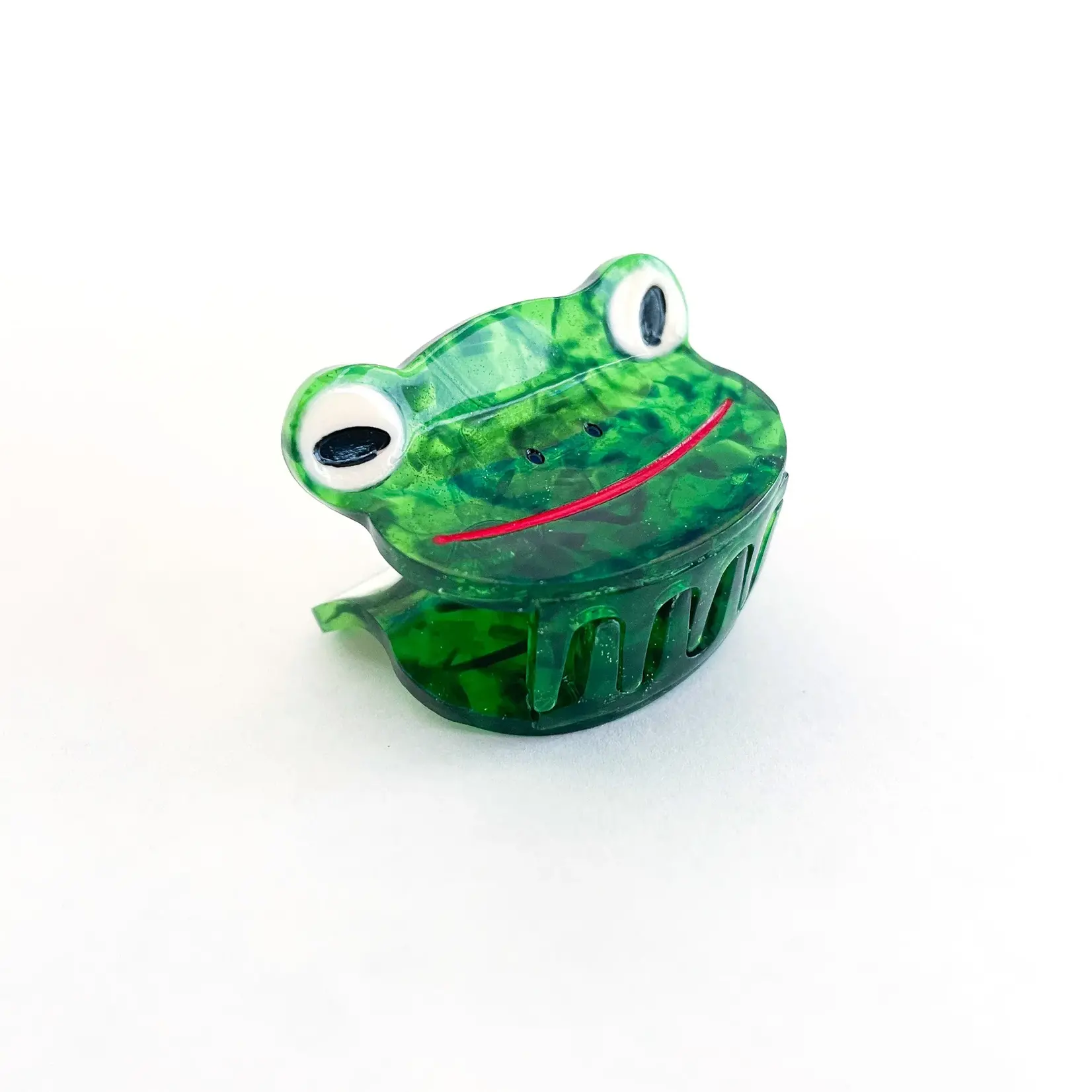 Jenny Lemon Hair Claw - Mini Frog Green