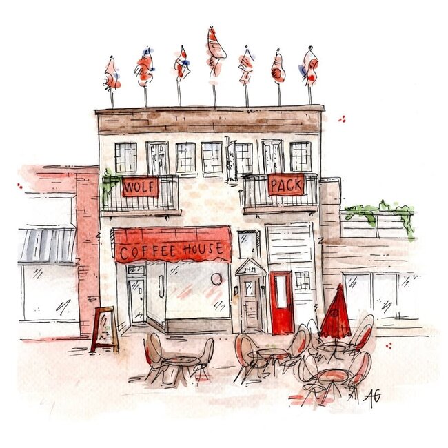 Here and There Paintings Mitch's Tavern Print 8x10