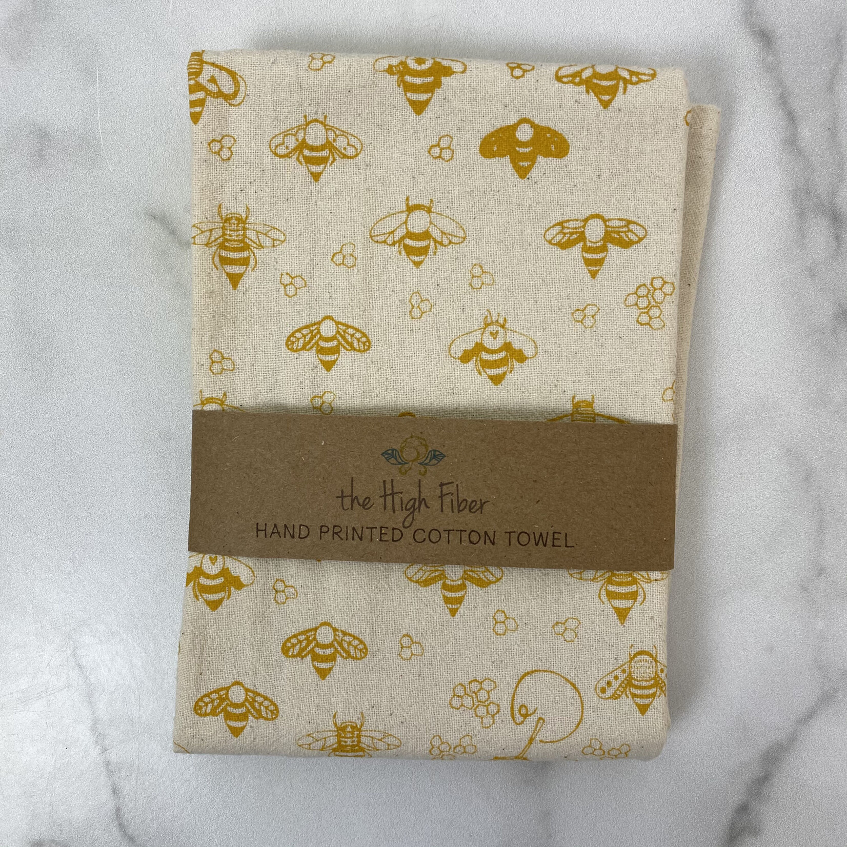 The High Fiber High Fiber Towel - Gold Honey Bees