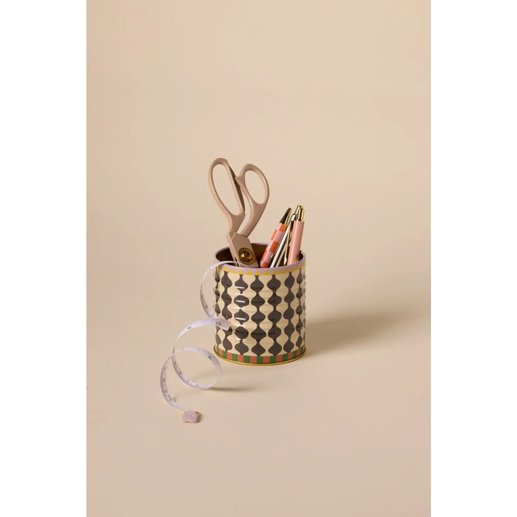 A Dopo Storage Tin -  White Wavy