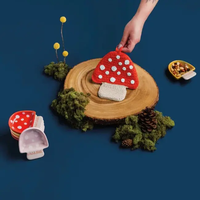 Toadstool Crochet Trivet