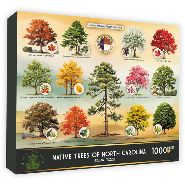 Highland Creek Puzzles Native Trees of NC Puzzle - 1000 Piece