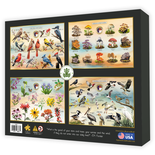 Highland Creek Puzzles Aquatic Life of NC Puzzle - 1000 Piece