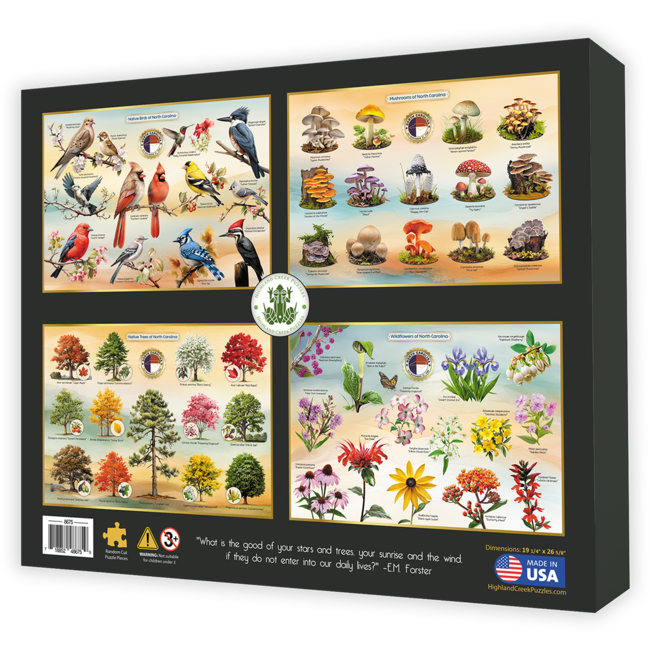 Highland Creek Puzzles Native Birds of NC Puzzle - 1000 Piece