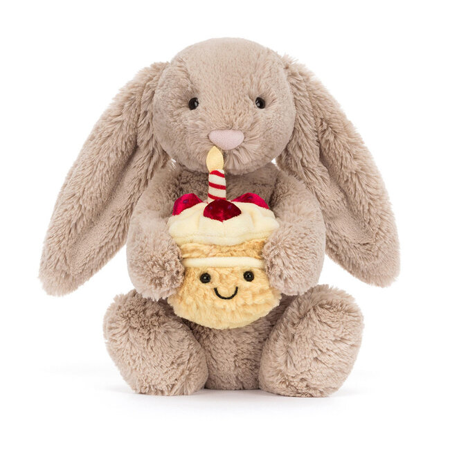 Jellycat Bashful Bunny Beige Birthday