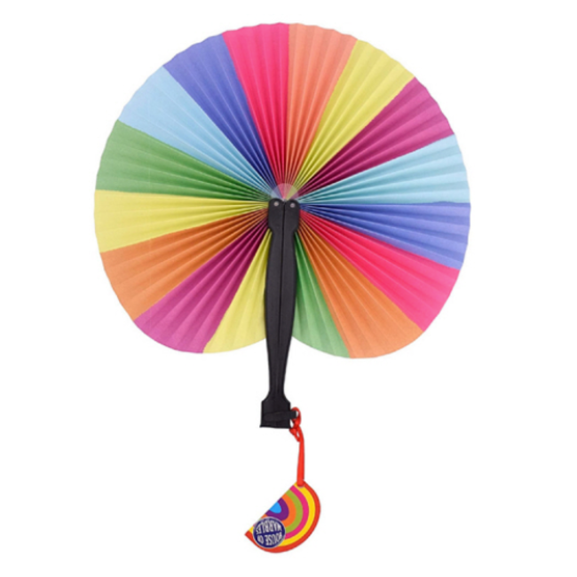 Rainbow Paper Fan