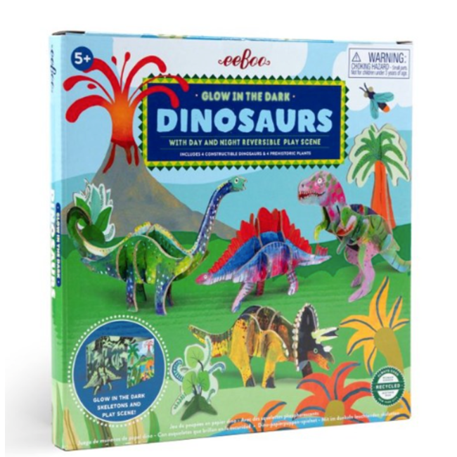 Dino 3D Glow in the Dark Play Set