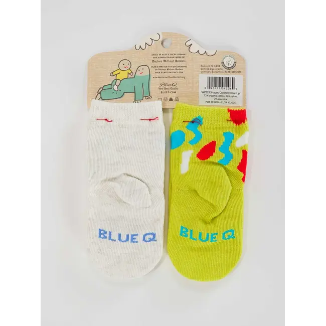 Baby Socks - Big Fan Of Shapes & Colors/ Cool If I Throw Up On You?