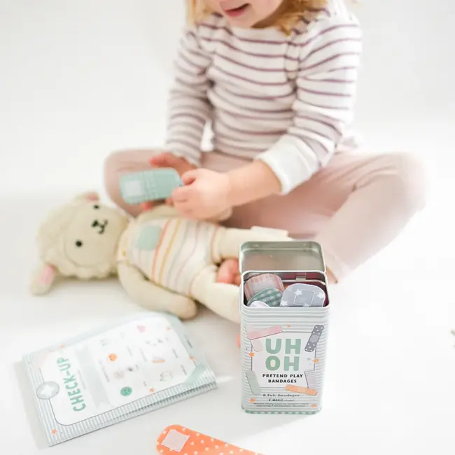 Pretend Play Bandages and Bandaid Tin
