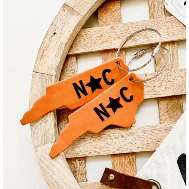 Mae Designs NC Map Keychain
