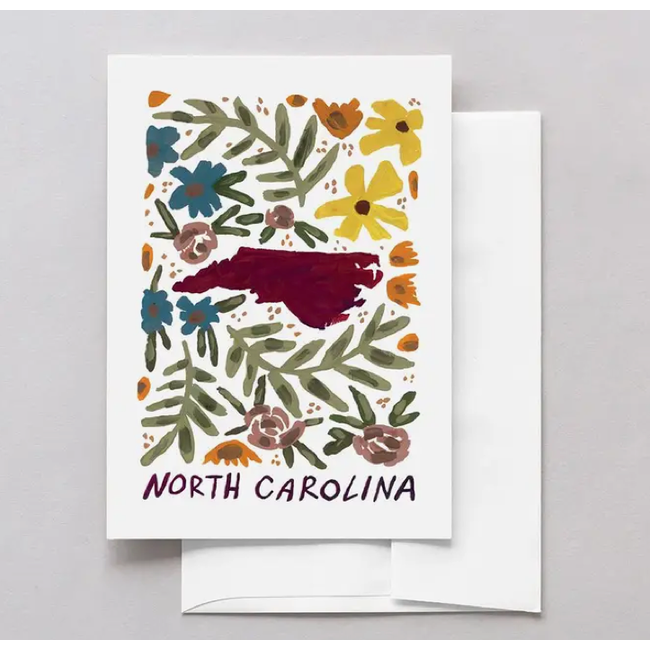 North Carolina American Gouache Card