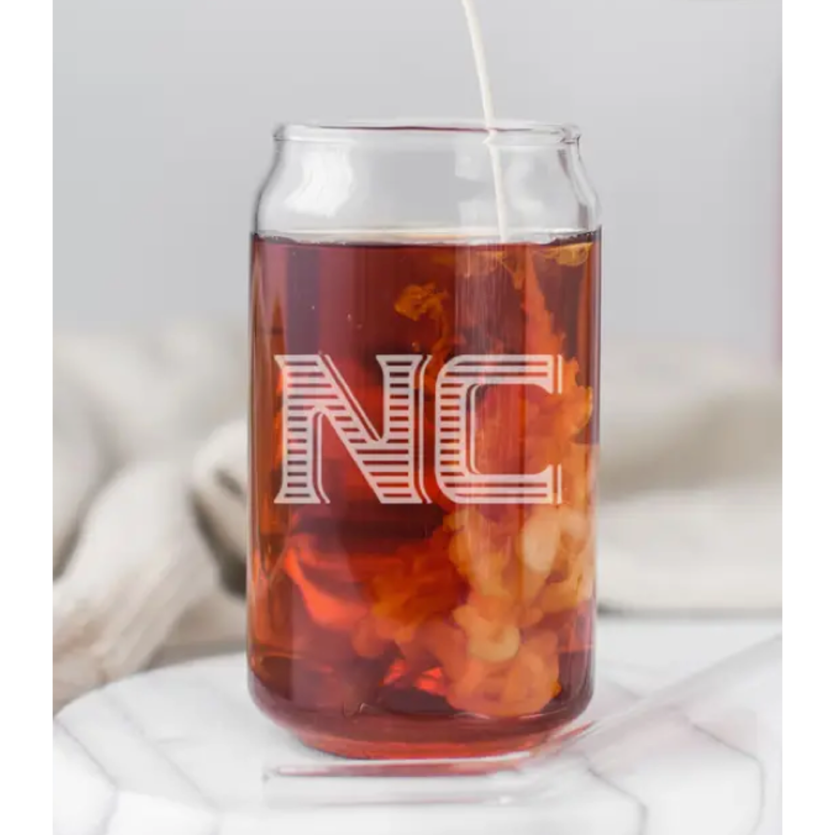 NC Beer Can Glass