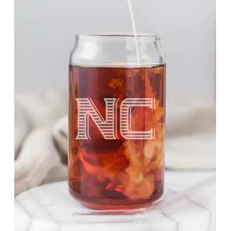 Mae Designs NC Beer Can Glass
