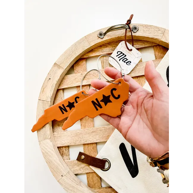 Mae Designs NC Map Keychain