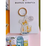 Emily Petrilla Illustrations Feed Me Cat Keychain