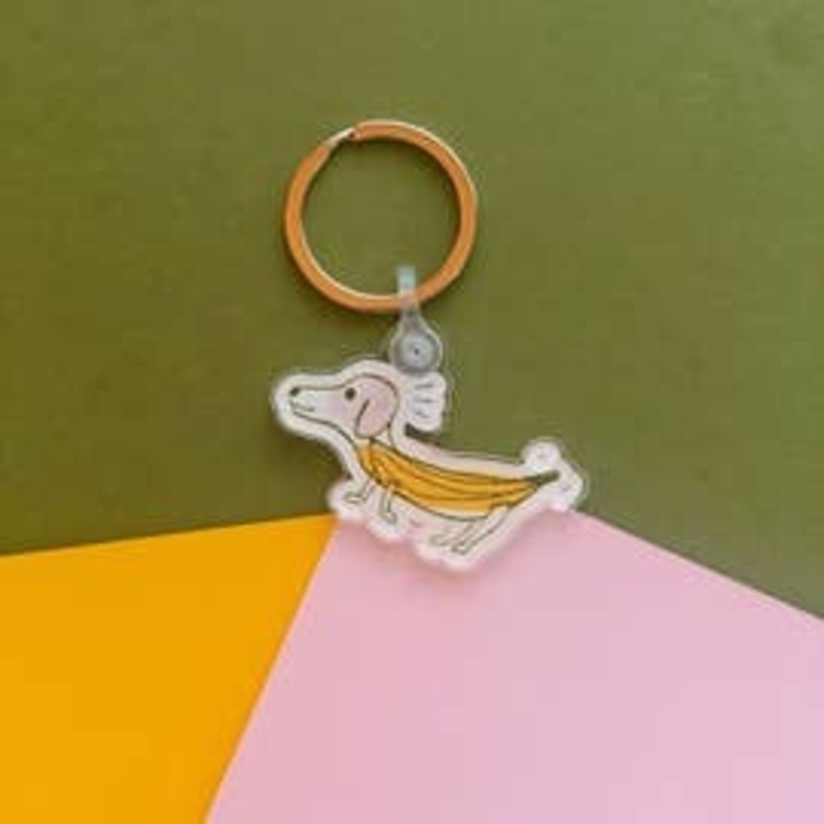 Emily Petrilla Illustrations Banana Dog Keychain
