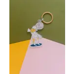 Emily Petrilla Illustrations Feed Me Dog Keychain