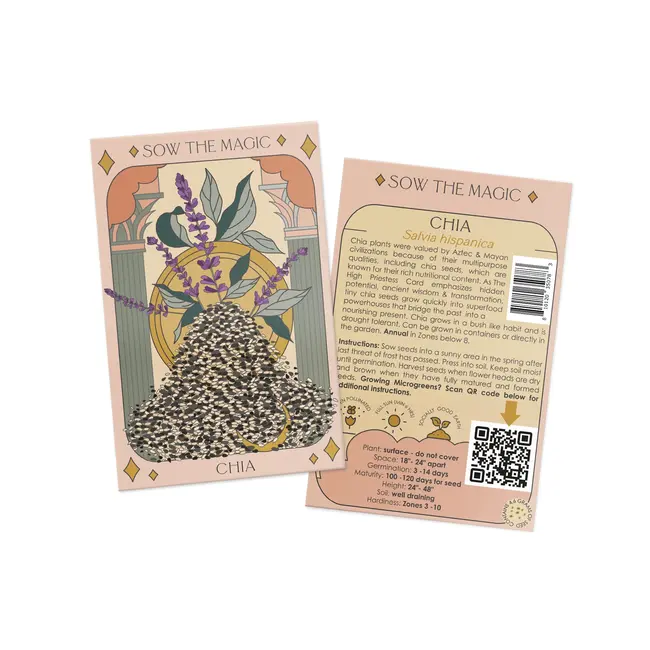 Sow the Magic Tarot Garden + Gift Seed Packet - Chia Seed