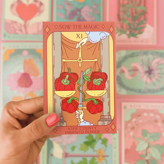 Sow the Magic Tarot Garden + Gift Seed Packet - Ashe County Pimento Sweet Pepper
