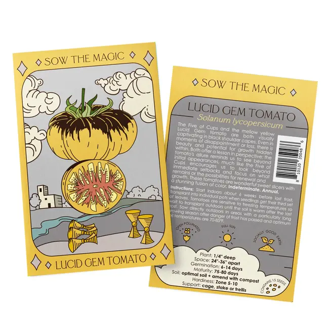 Sow the Magic Tarot Garden + Gift Seed Packet - Lucid Gem Tomato