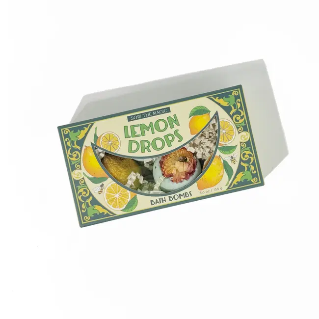 Sow the Magic Lemon Drops Bath Bomb Gift Set - Citrus & Peppermint