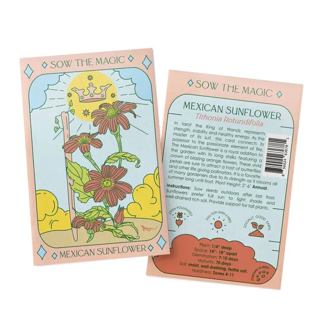 Tarot Garden + Gift Seed Packet - Mexican Sunflower