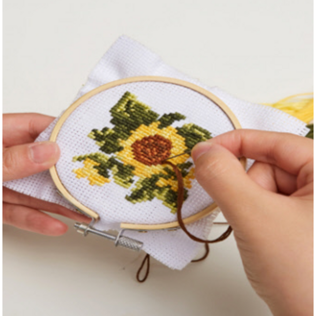 Mini Cross Stitch Embroidery Kit - Sunflower
