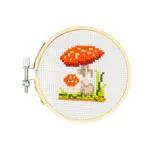 Mini Cross Stitch Embroidery Kit - Mushroom