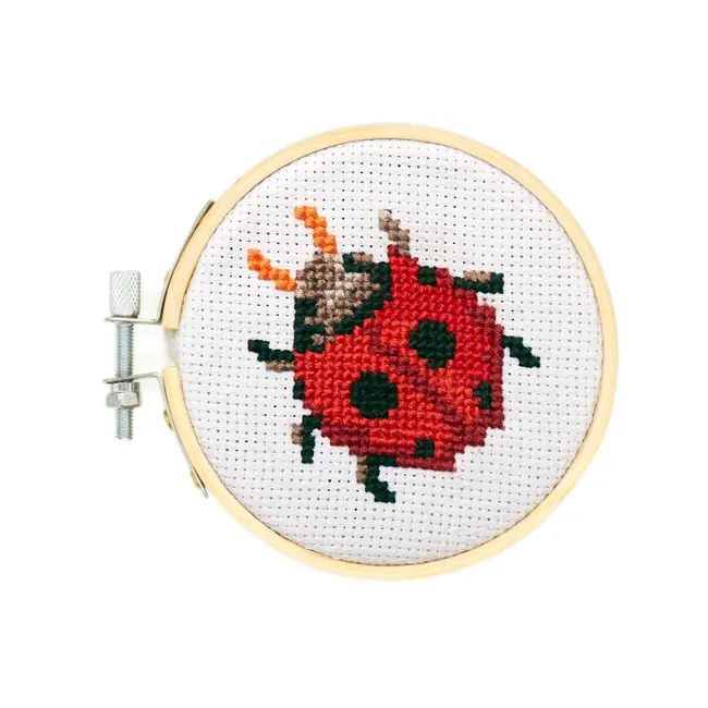 Mini Cross Stitch Embroidery Kit - Ladybug