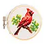 Mini Cross Stitch Embroidery Kit - Cardinal