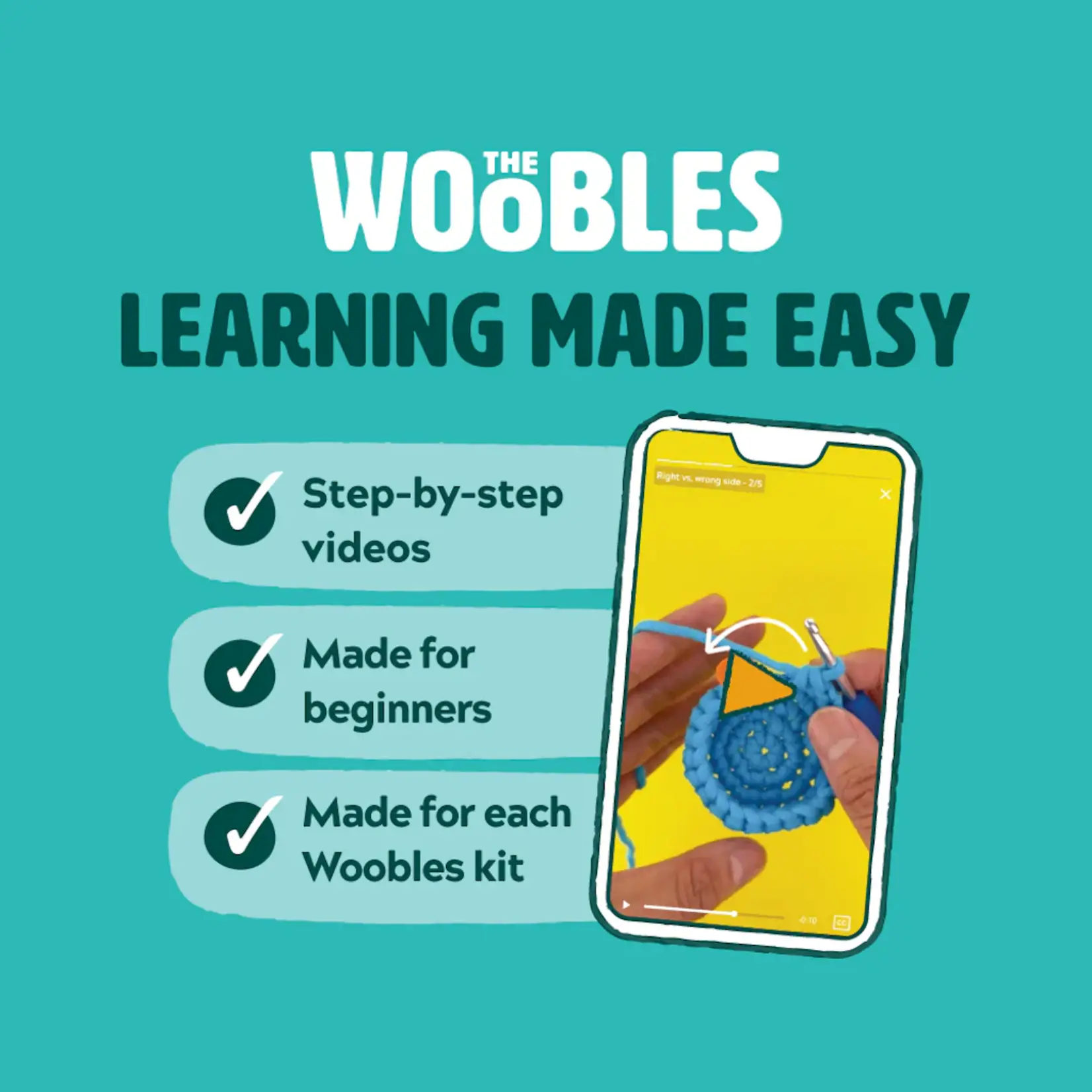 Woobles Beginner Crochet Kit - Sebastian Lion