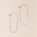 Refined Earrings - Silver Cosmic Oval