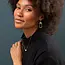 Modern Stone Chandelier Earrings - African Turquoise + Silver
