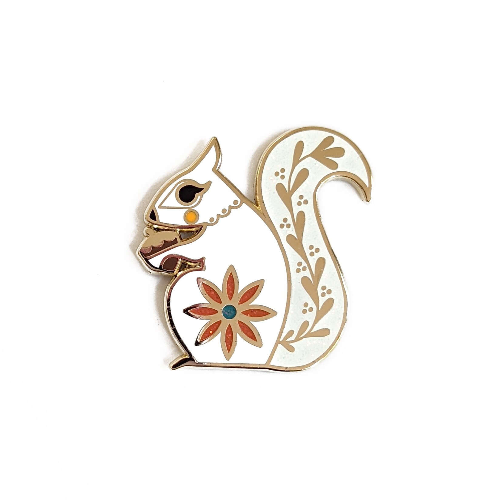 Enamel Pin - White Squirrel