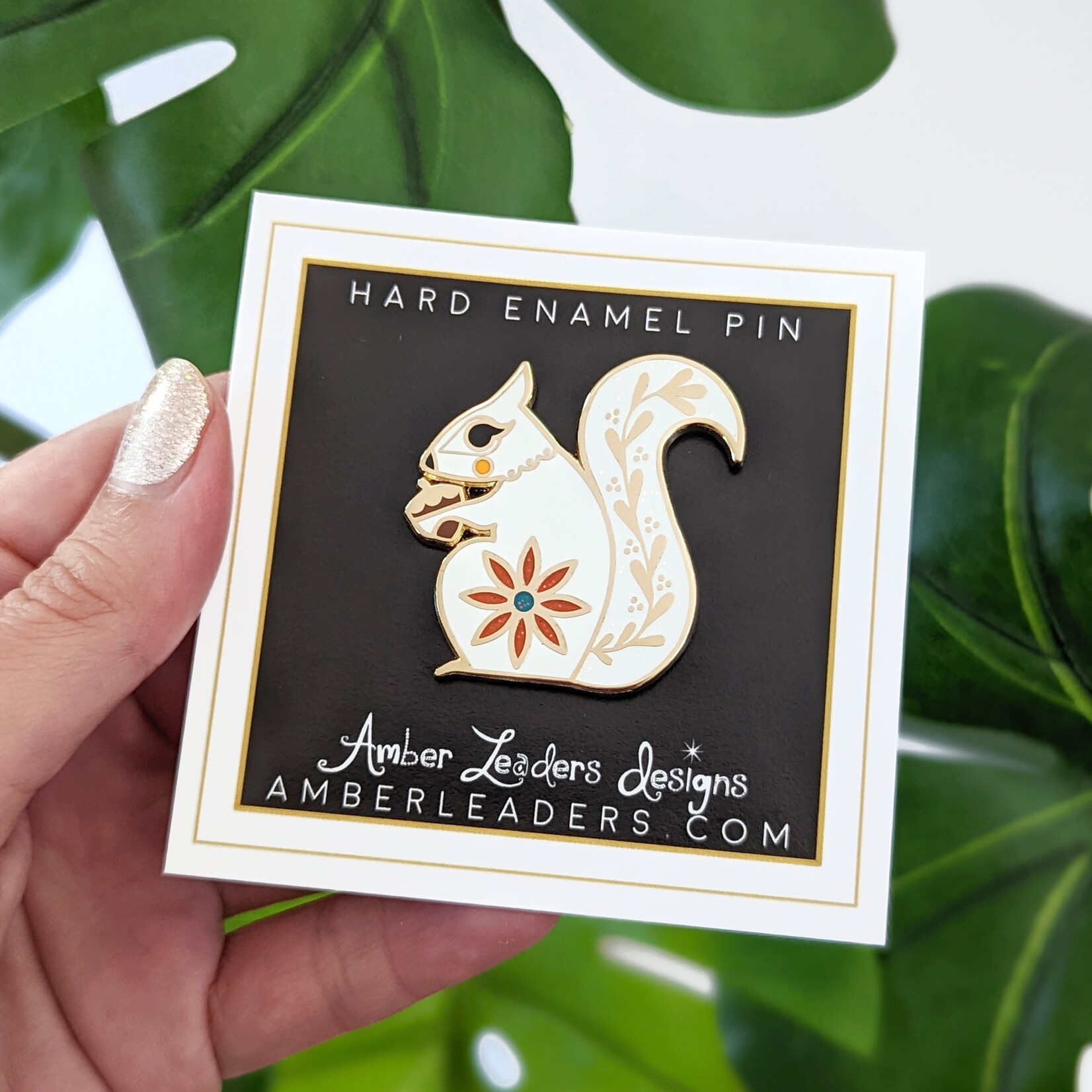 Enamel Pin - White Squirrel