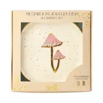 Jewelry Dish & Stud Earring Set - Mushroom/Oatmeal