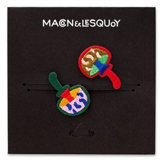 Iron-on Mad Mushrooms Patch Pair