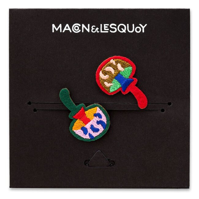 Iron-on Mad Mushrooms Patch Pair