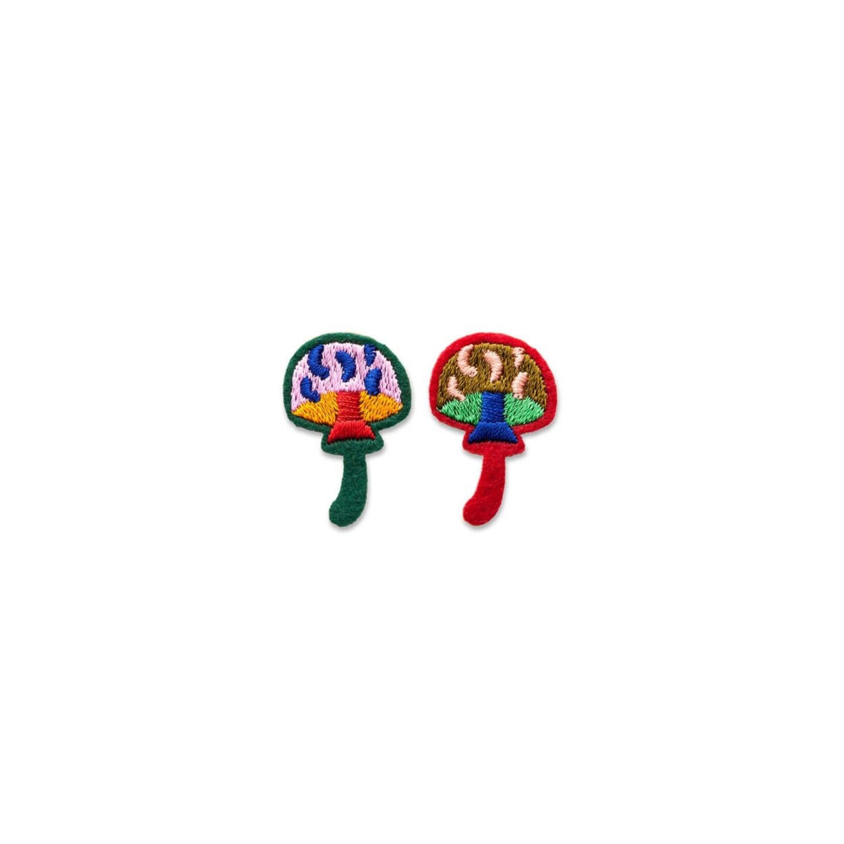 Iron-on Mad Mushrooms Patch Pair